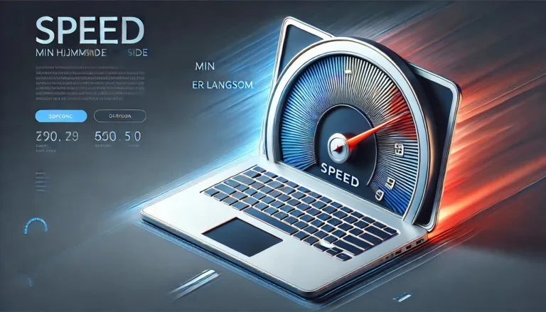 Billede af computer, som viser en langsom hjemmeside